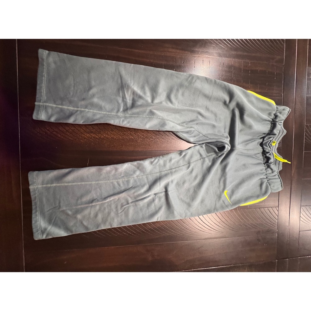 Nike Kids Dri-FIT Therma-FIT Sweatpants Teal Neon Yellow Medium